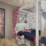 Decoración elegante de una habitación infantil