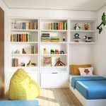 Muebles blancos en la guardería