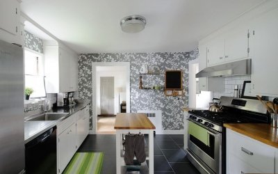 Fondo de pantalla para la cocina: diseño y 75 ejemplos de fotos