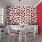 Muebles blancos en la cocina.