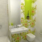 Azulejo verde en el baño