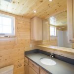 Decoración de baño de madera
