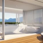 Ventana panorámica en el baño