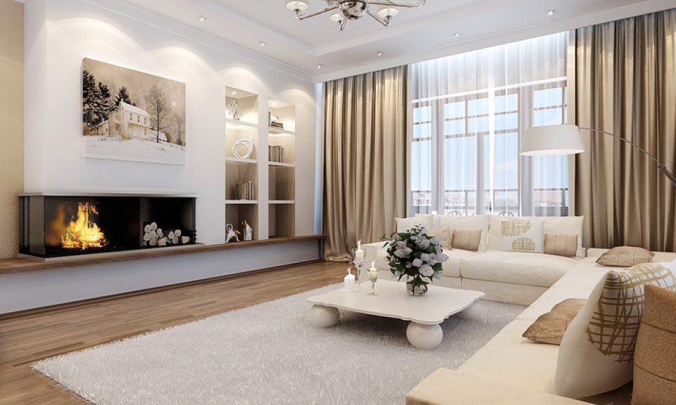 Living room interior sa isang bahay ng bansa