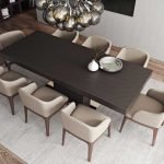 Mesa larga de madera