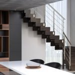 Escalera moderna en la casa