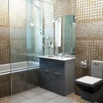 Baño con mampara de vidrio