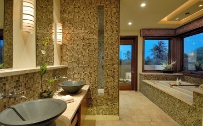 Mosaico en el baño: diseño +75 fotos
