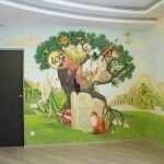 Roble de cuento de hadas en la pared