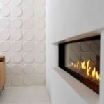 Chimenea decorativa empotrada en el interior