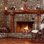 Letras decorativas en la chimenea