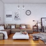 Reloj de pared de ladrillo