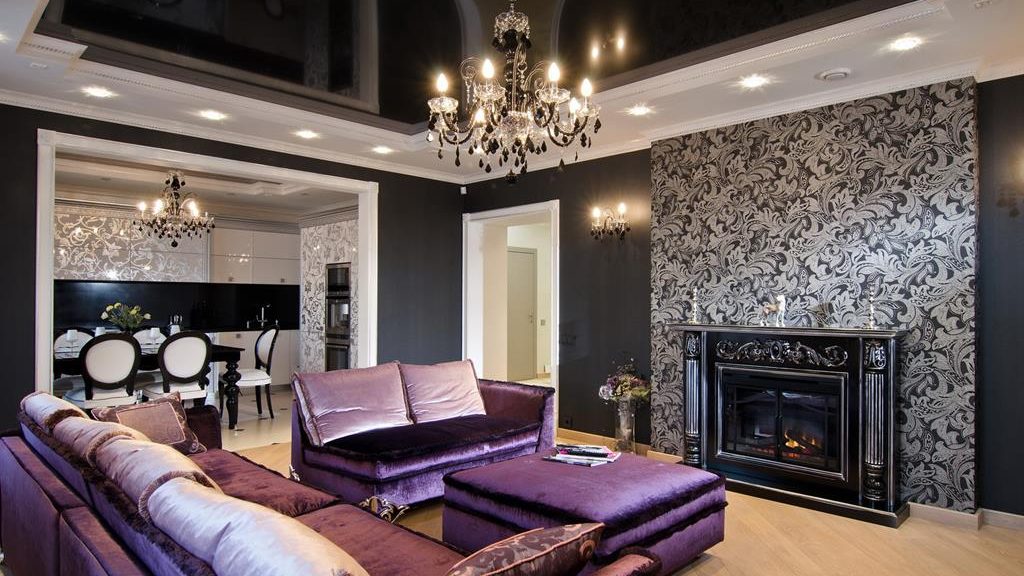 เพดานสีดำในการตกแต่งภายใน