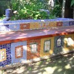 Jardín de flores de azulejos