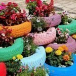 Ruedas con flores