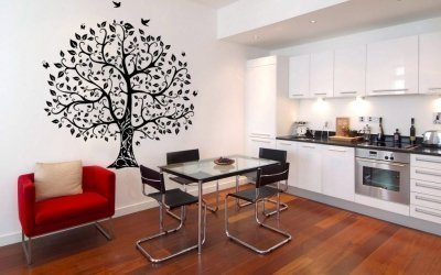 Árbol en la pared +75 fotos en el interior