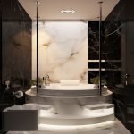 Baño de lujo en una casa privada.