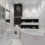 Baño de esquina en el apartamento