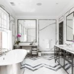 Decoración de baño de mármol