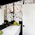 Decoración de la pared en el baño