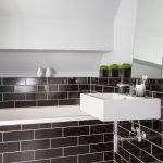 Ladrillos de mampostería en el baño