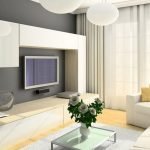 Sala de estar compacta en el apartamento