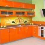Cocina moderna naranja