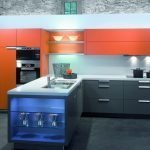Gabinetes de cocina naranja