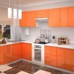 Cocina simple en naranja