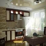 Muebles de cocina con encimeras de mármol.