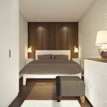 Decoración de dormitorio marrón y blanco