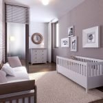 Dormitorio en tonos morados.