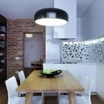 Interior de cocina blanco
