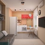 Muebles blancos en la cocina.