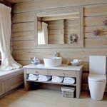 Decoración de bañera de madera