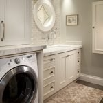 Decoración de baño con lavadora