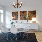 Cuadro modular en el comedor.