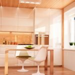 Muebles de cocina con fachada blanca.
