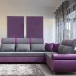 Sofá gris morado