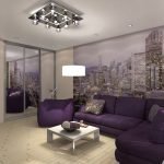 Sillón y sofá en violeta