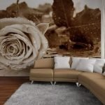 Fotomural con rosas marrones