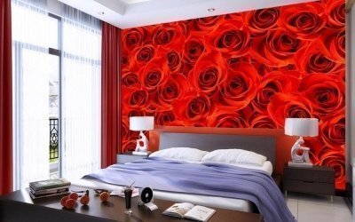 Papel fotográfico con rosas en un interior +30 foto