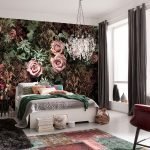 Rosas vintage en decoración de dormitorio
