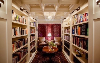 Interior de la biblioteca +50 ejemplos de diseño fotográfico