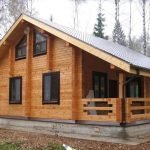 Vivienda de madera en la parcela
