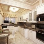 Muebles blancos en la cocina.