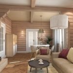 Habitación con comedor y sala de estar.
