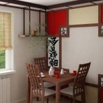 Diseño de cocina oriental.
