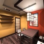 Diseño de cocina de estilo chino