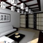 Luminoso salón en estilo oriental